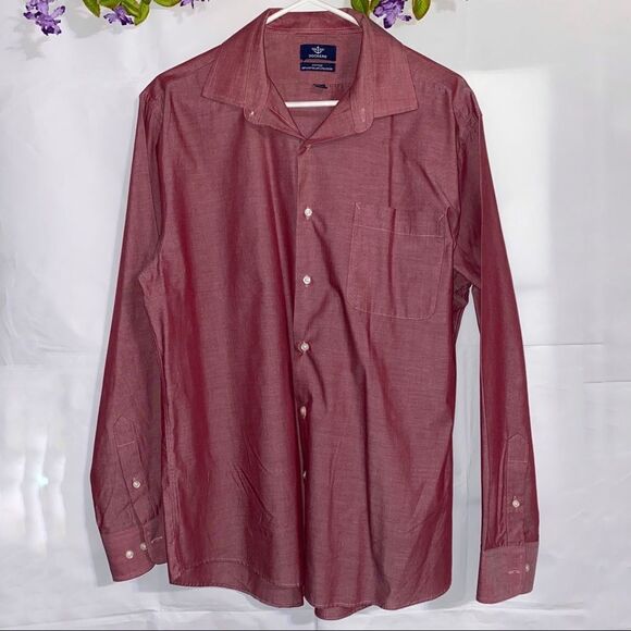 ‪Dockers Long Sleeve Fitted Button Up Collared ‬ - Picture 1 of 6